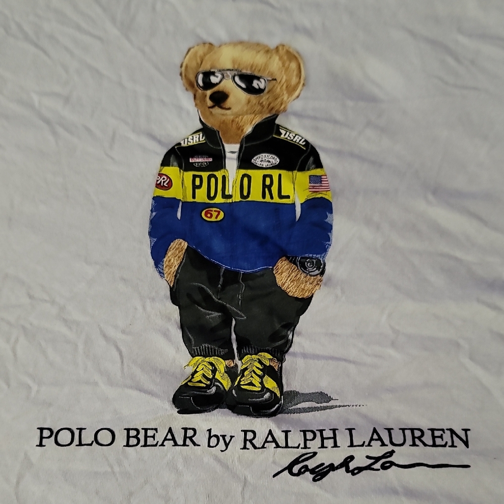Ralph Lauren Polo Bear Tee - White, Blue, Yellow